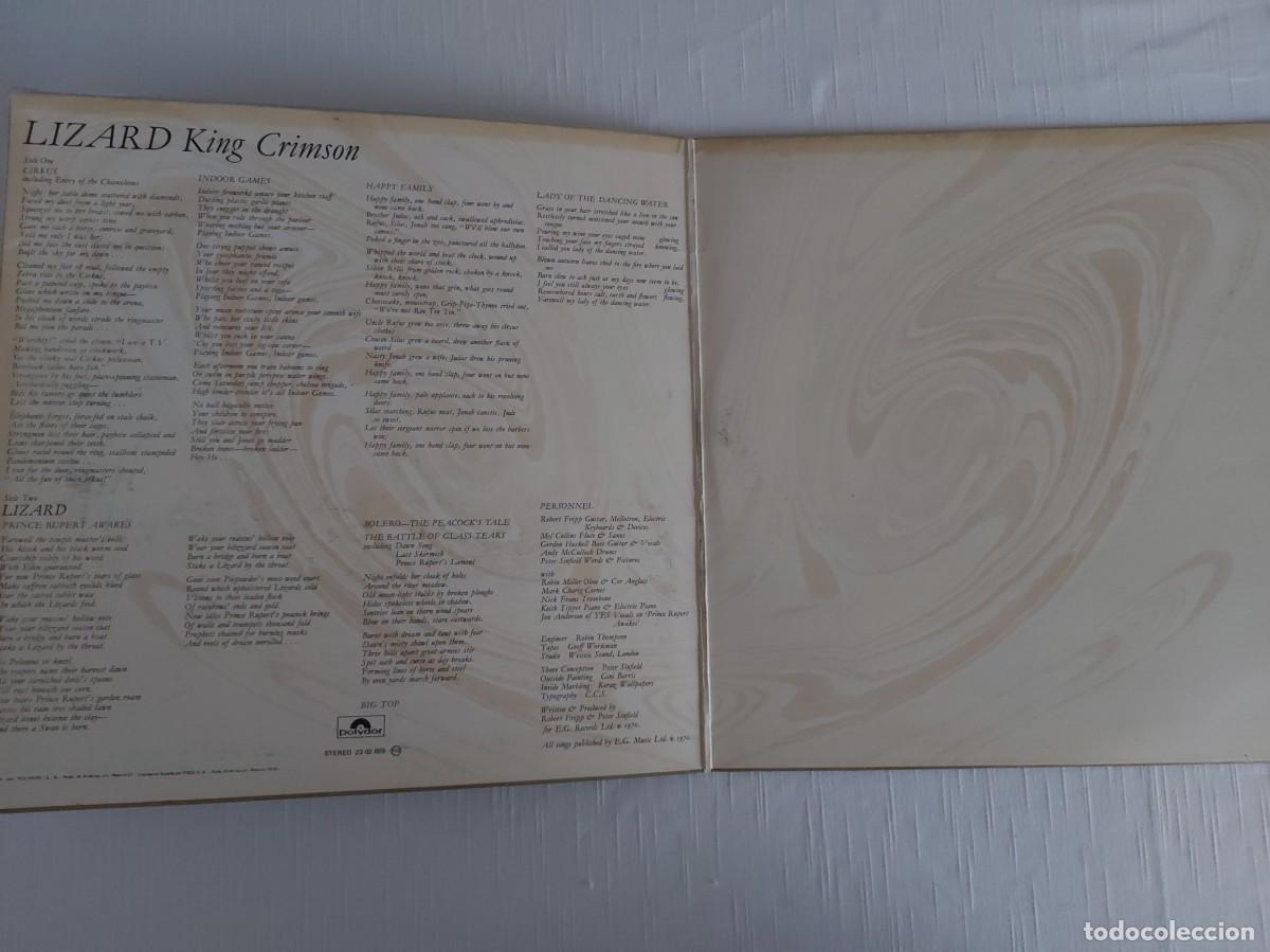 Discos de vinilo: LP King Crimson. Lizard - Foto 3