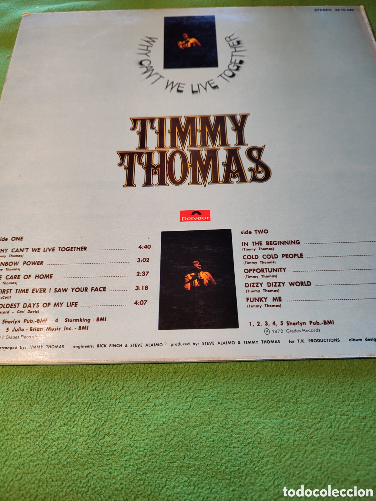 Discos de vinilo: Timmy Thomas - Why cant we Live together - Foto 2