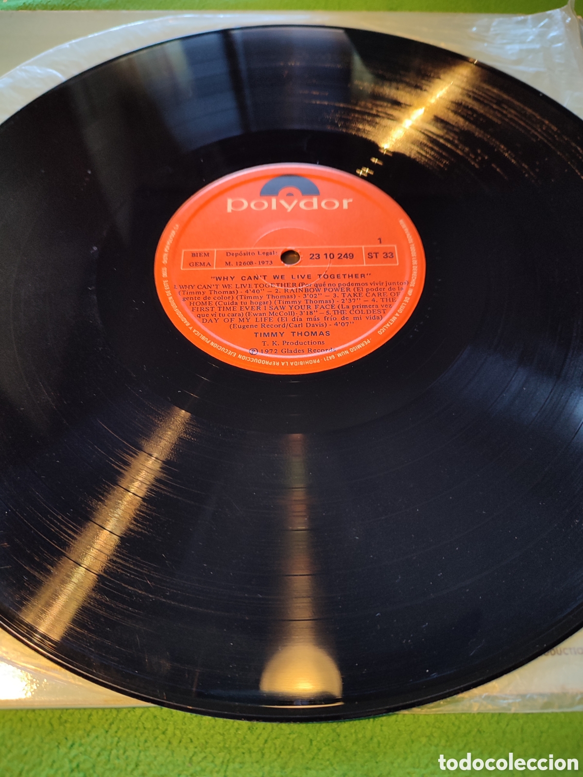 Discos de vinilo: Timmy Thomas - Why cant we Live together - Foto 3
