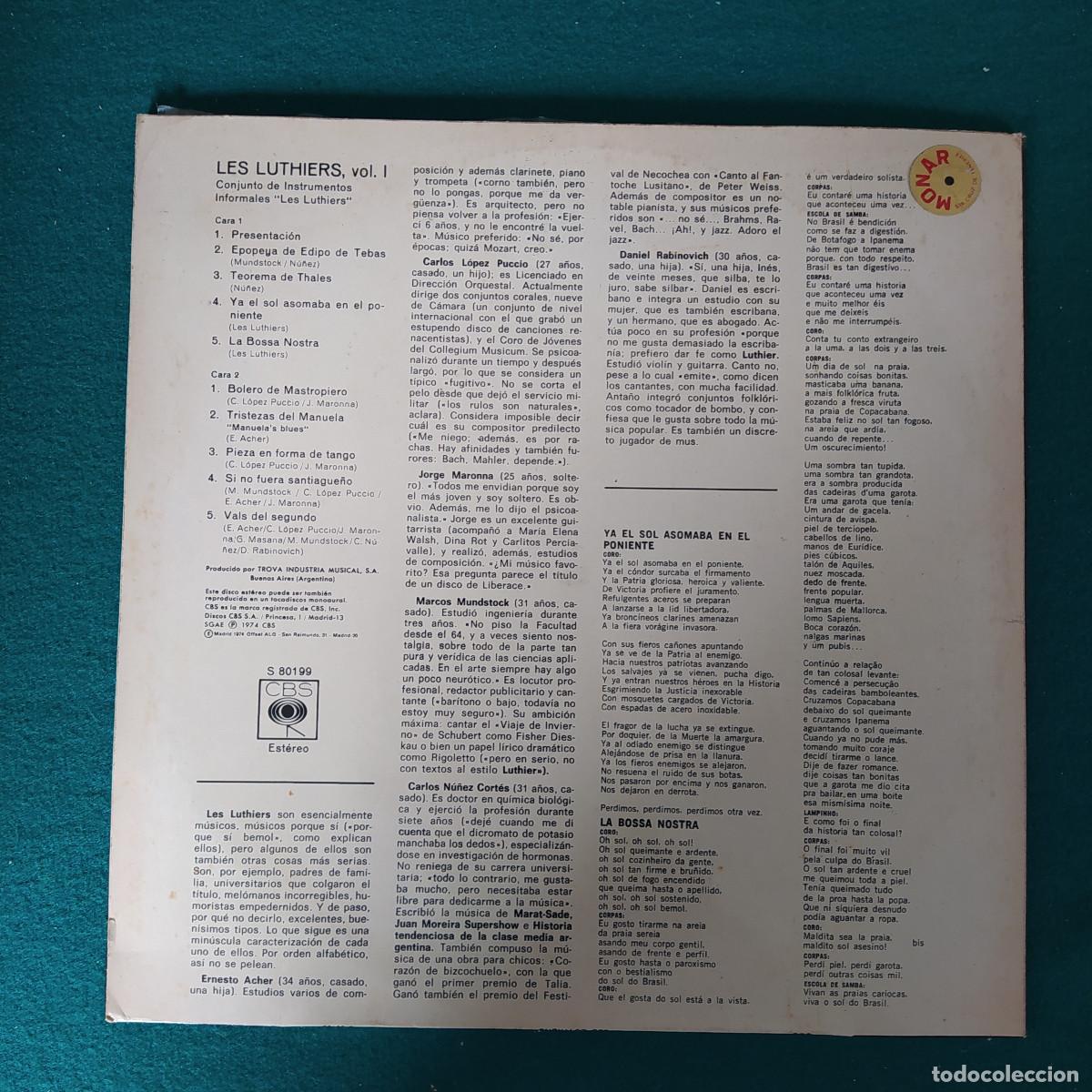 Discos de vinilo: Les Luthiers &ndash; Vol. 1 - Foto 2