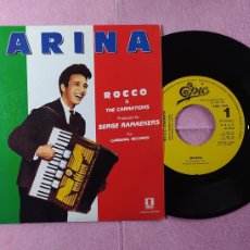 Discos de vinilo: 7” ROCCO GRANATA & THE CARNATIONS – MARINA - EPIC ARIE 2198 - SPAIN - PROMO - 1SIDED (EX-/EX)