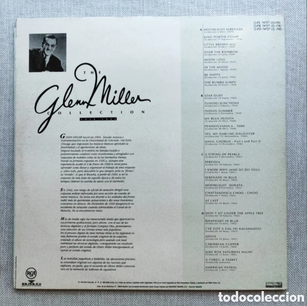 Discos de vinilo: GLENN MILLER - Collection 1938 - 1942 - Foto 2