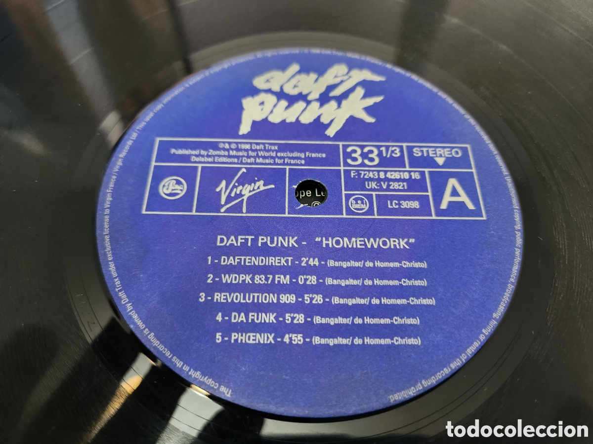 Discos de vinilo: Disco de vinilo Daft Punk homework virgin 1996 - Foto 6