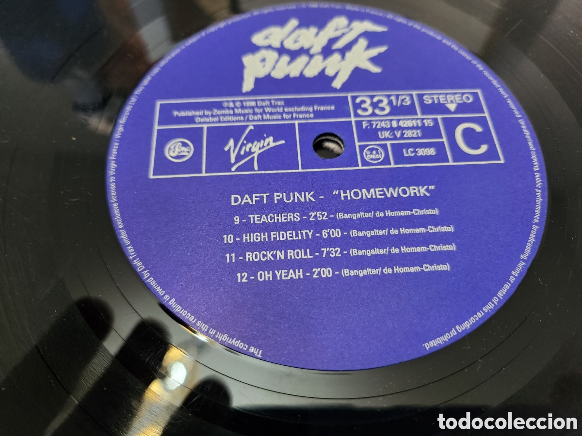 Discos de vinilo: Disco de vinilo Daft Punk homework virgin 1996 - Foto 9