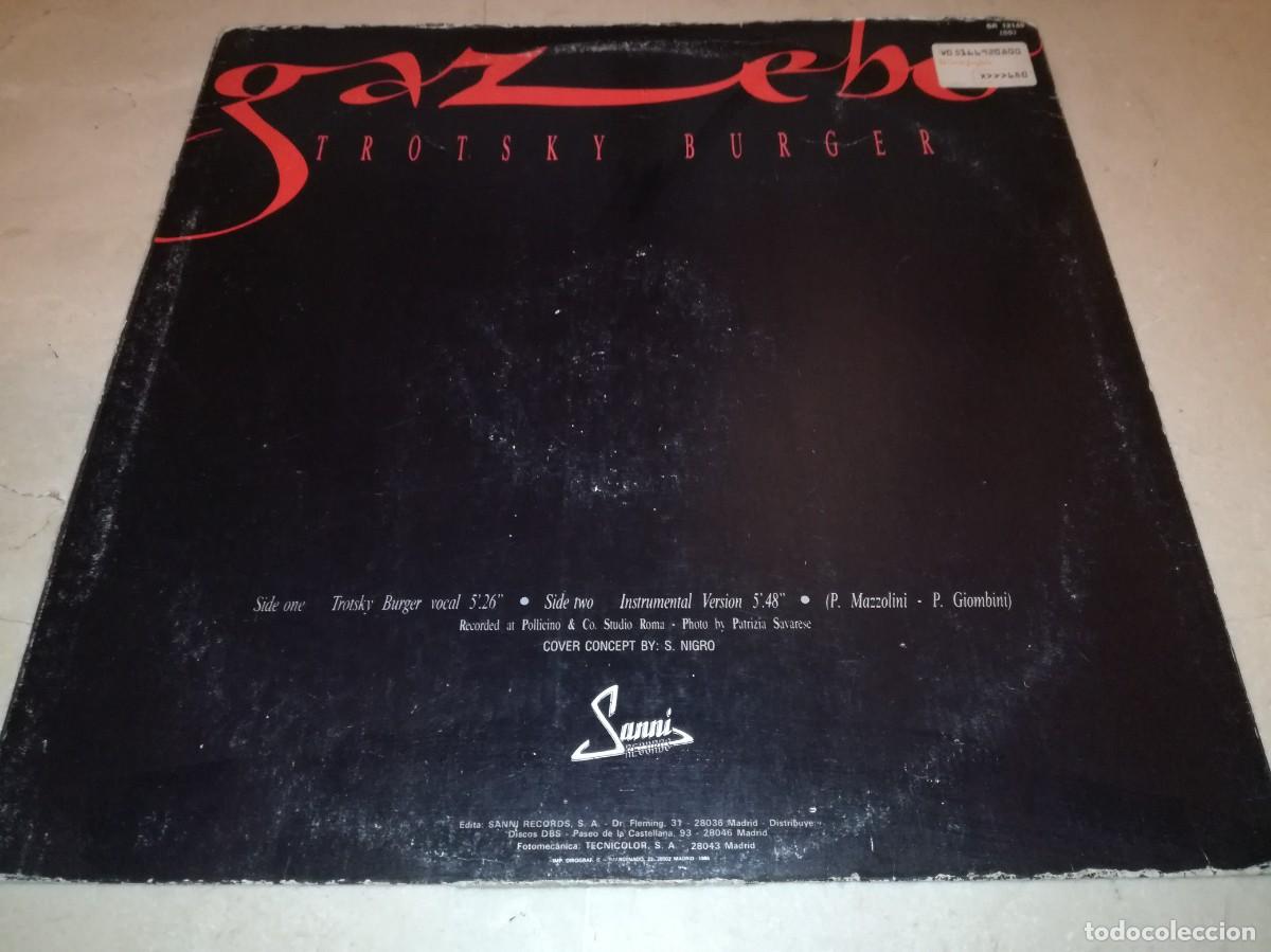 Discos de vinilo: GAZEBO-TROTSKY BURGER-ORIGINAL ESPA&Ntilde;OL 1986 - Foto 2