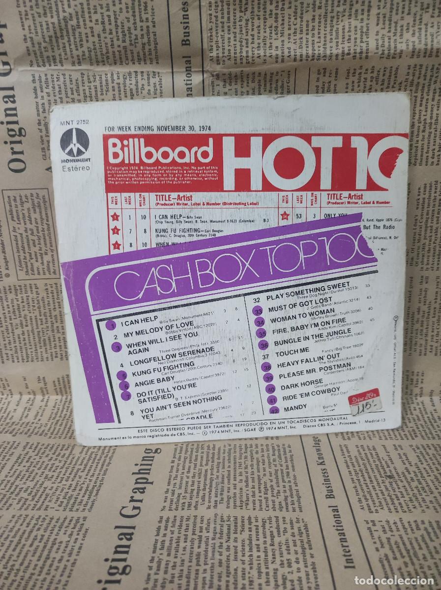 Discos de vinilo: Billy Swan &ndash; Puedo Ayudar - Foto 2
