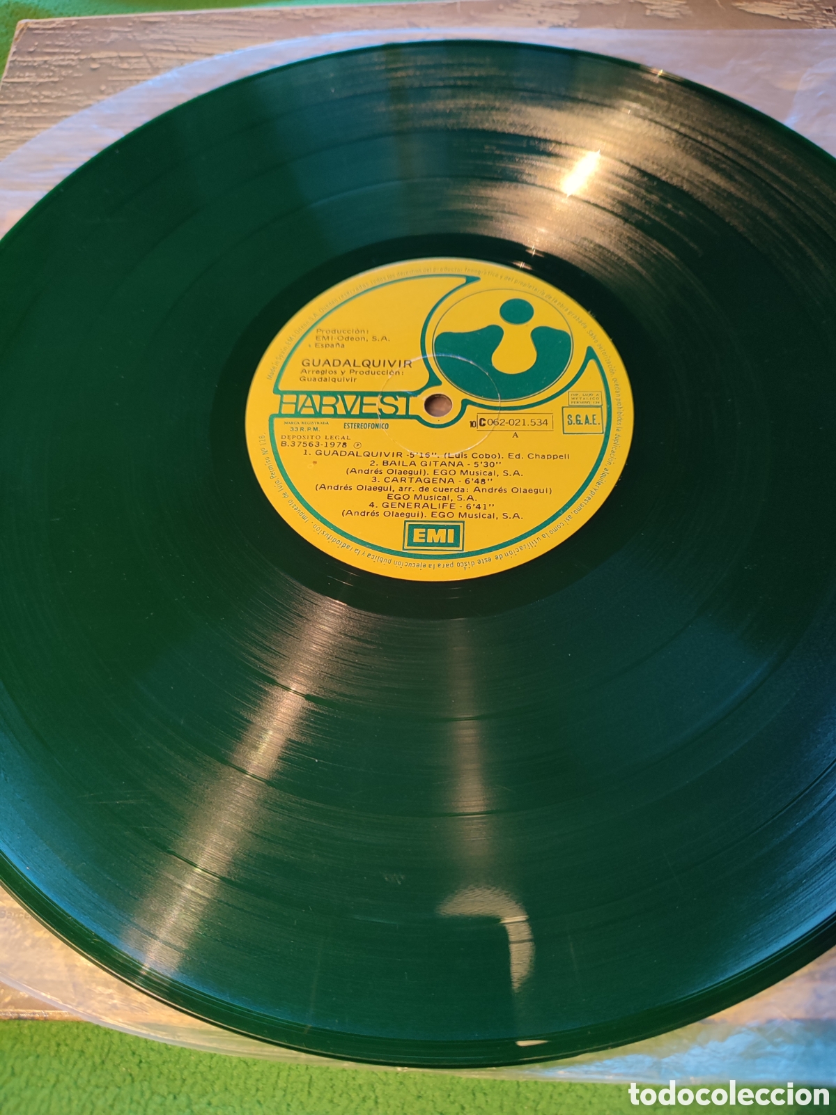 Discos de vinilo: Guadalquivir - Same Vinilo verde - Foto 3