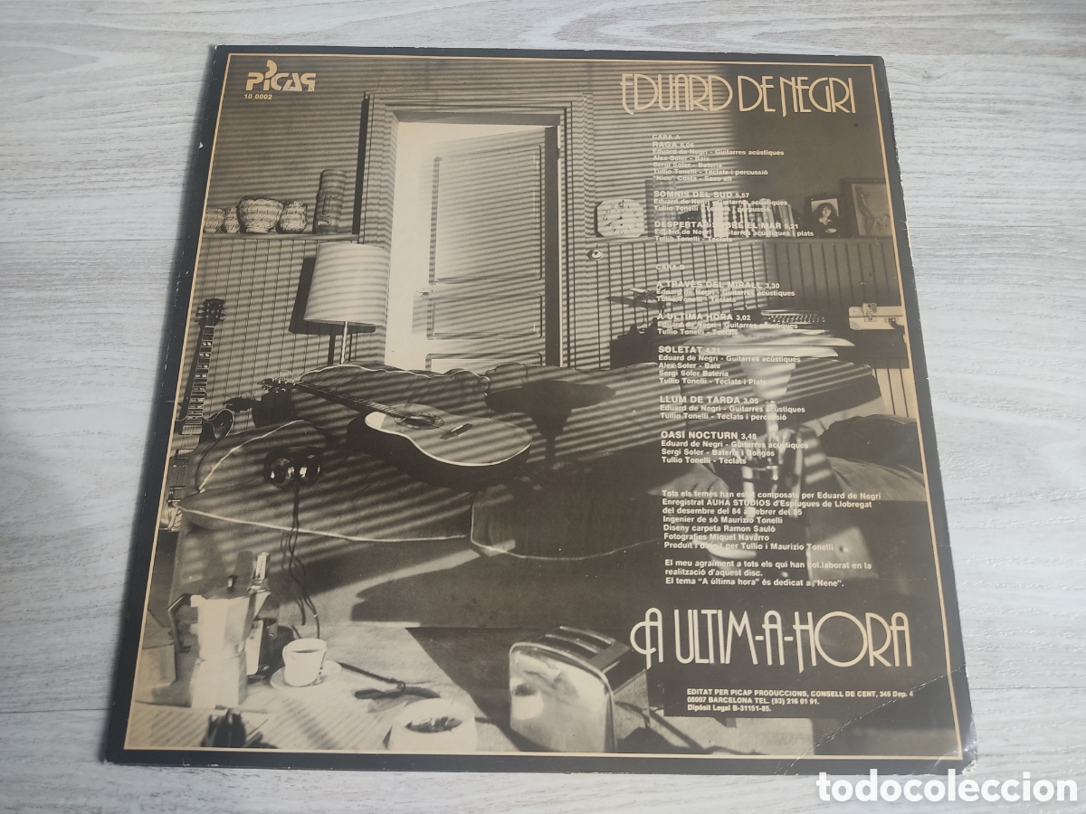 Discos de vinilo: Eduard de Negri LP A &uacute;ltima hora 1985 - Foto 2