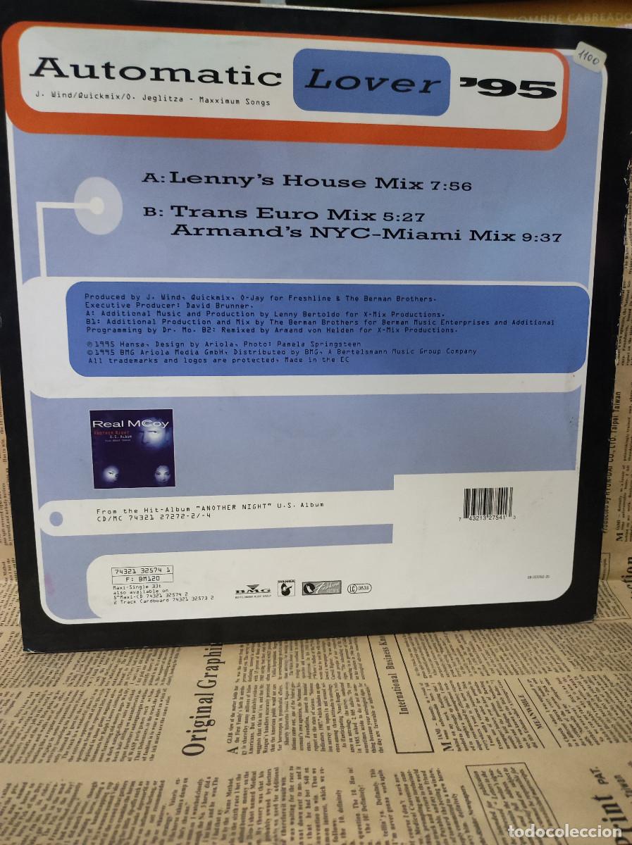 Discos de vinilo: Real McCoy &ndash; Automatic Lover 95 - Foto 2