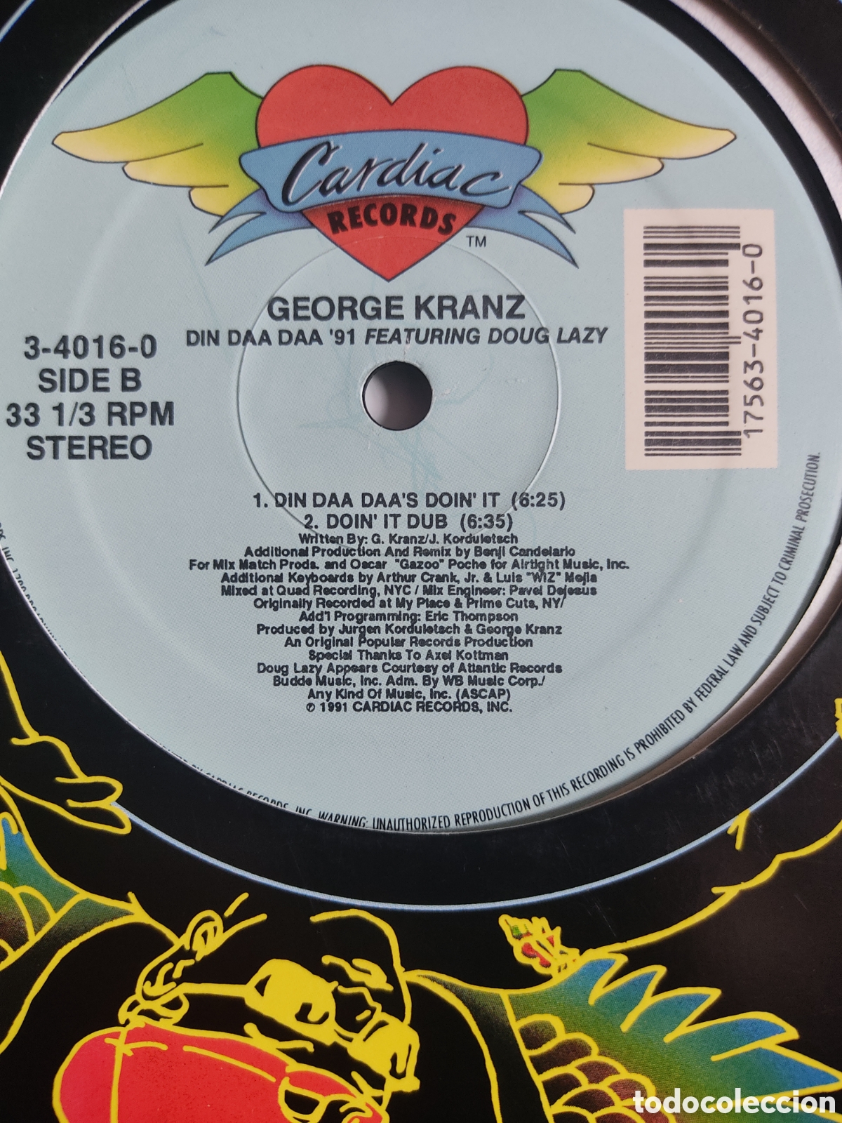 Discos de vinilo: George Kranz Featuring Doug Lazy &lrm;&ndash; Din Daa Daa 91 - Foto 4