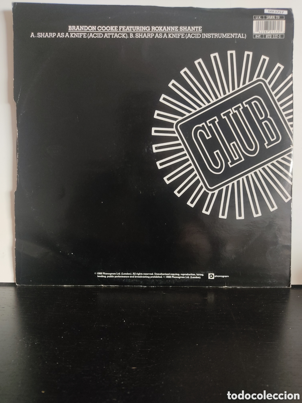 Discos de vinilo: Brandon Cooke Featuring Roxanne Shante &lrm;&ndash; Sharp As A Knife (Acid Attack) - Foto 2