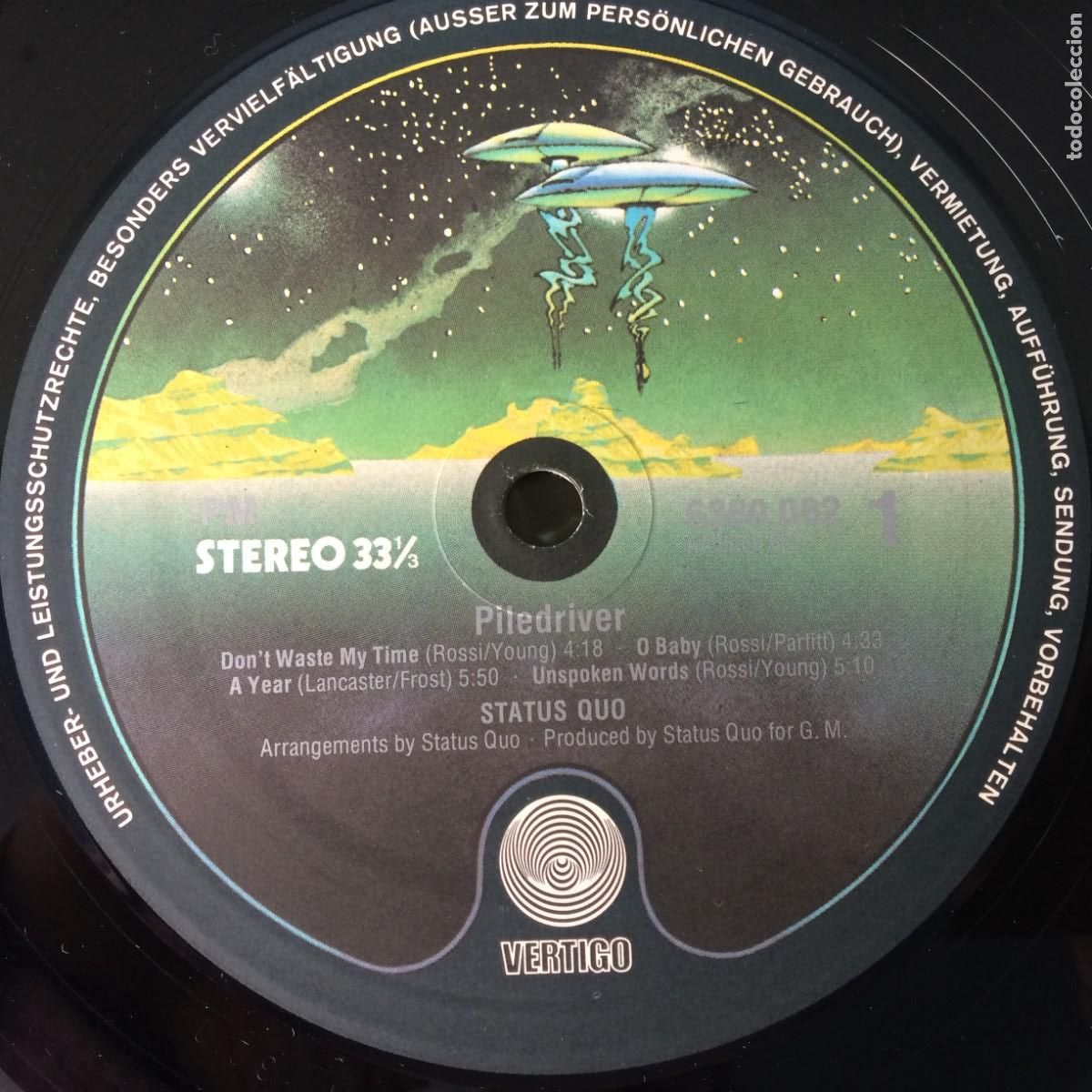 Discos de vinilo: Status Quo &lrm;&ndash; Piledriver , Germany 1975 Vertigo* - Foto 4