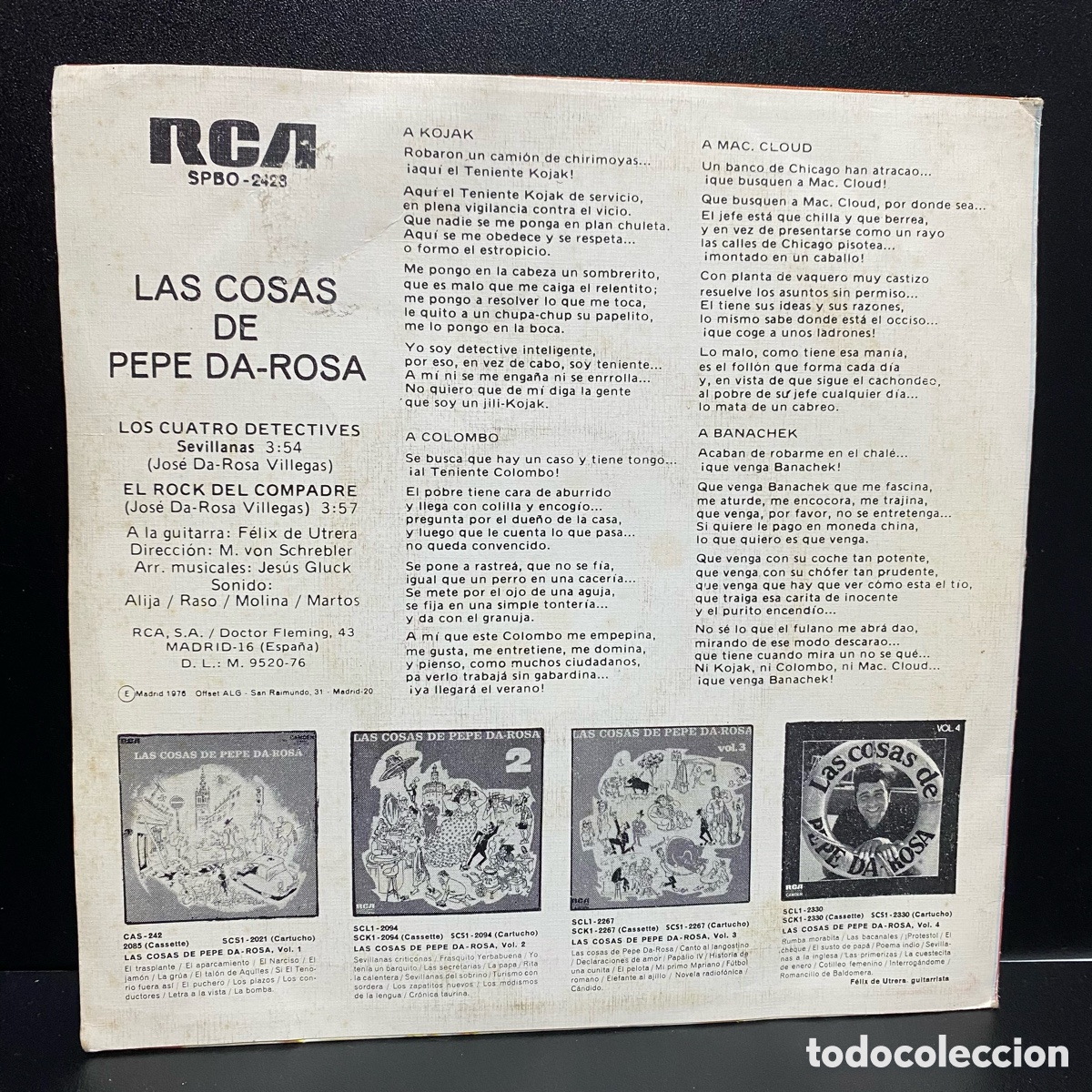 Discos de vinilo: Pepe Da Rosa - Las Cosas De Pepe Da-Rosa (7&rdquo;, Single) - Foto 2