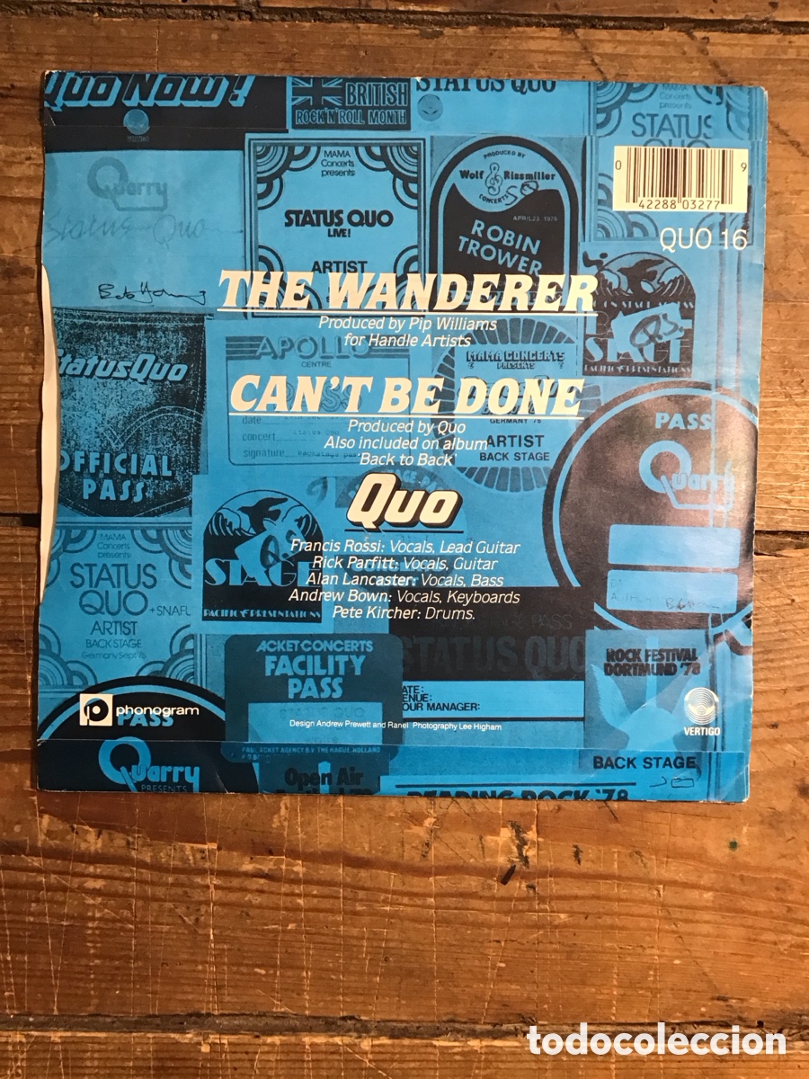 Discos de vinilo: Status Quo the wanderer - Foto 2