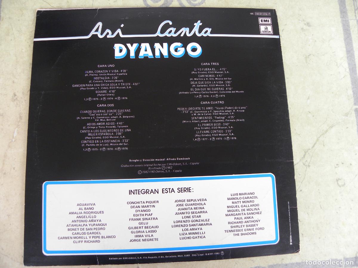 Discos de vinilo: DYANGO ASI CANTA -DOBLE LP 1982 - Foto 2