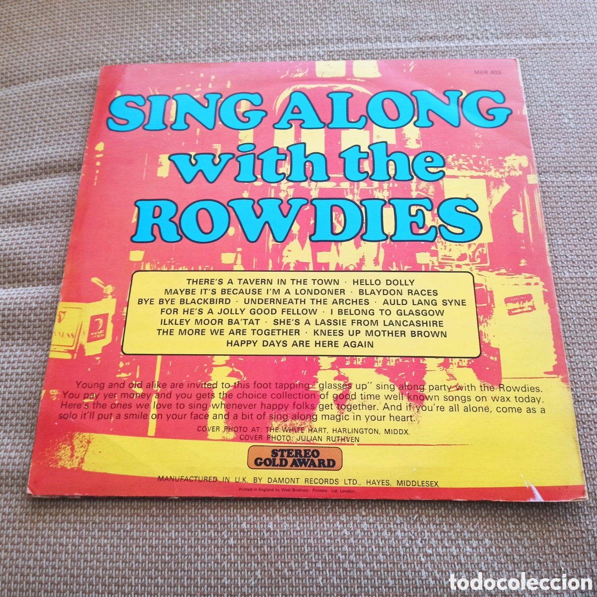 Discos de vinilo: The Rowdies - Sing Along With The Rowdies (LP) - Foto 2