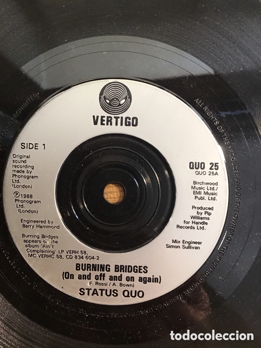 Discos de vinilo: Status Quo Burning Bridges - Foto 3