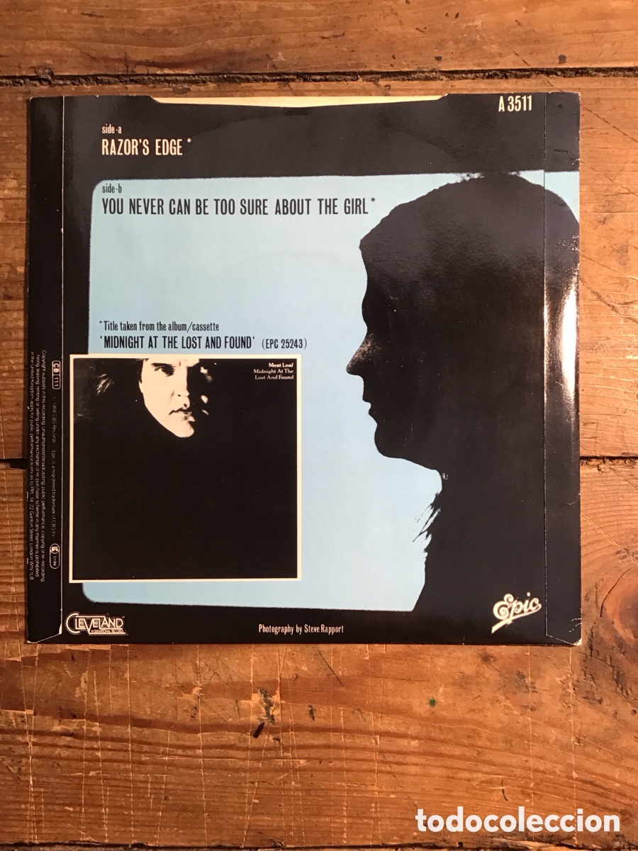Discos de vinilo: MEATLOAF razor&rsquo;s edge promo ingles - Foto 2