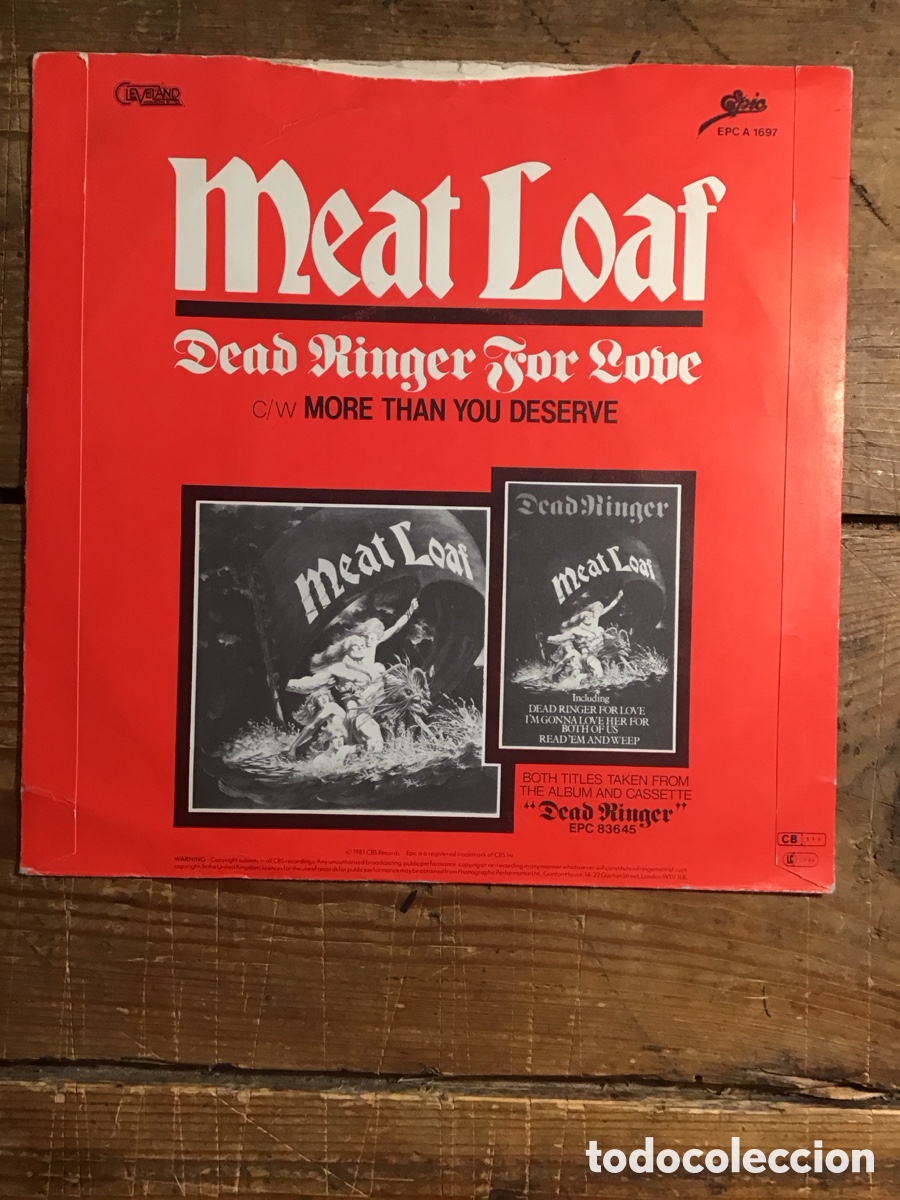Discos de vinilo: Meatloaf Dead ringer for love - Foto 2