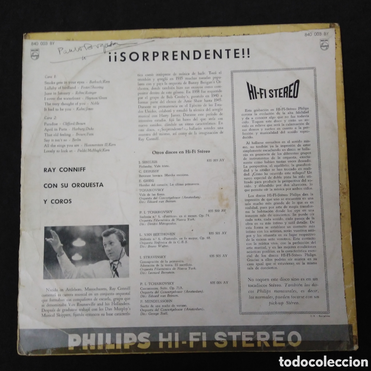 Discos de vinilo: RAY CONNIF - &iexcl;&iexcl;&iexcl; SORPRENDENTE !!! - LP - 1959 - Foto 2