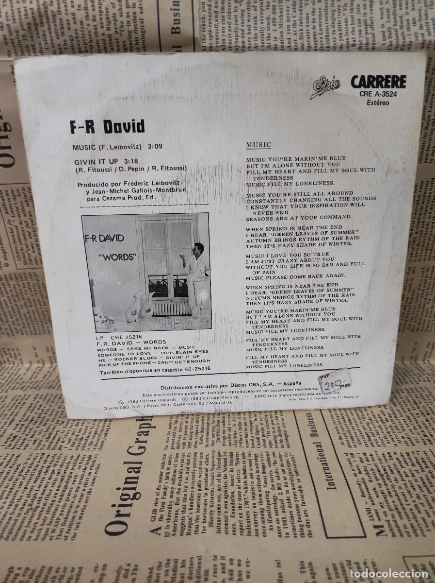 Discos de vinilo: F.R. David &ndash; Music - Foto 2