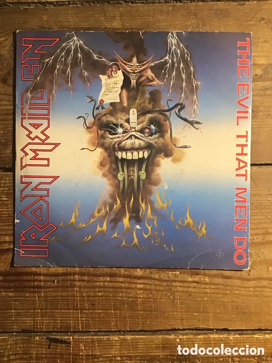 Discos de vinilo: Iron Maiden The Evil That Men Do - Foto 1