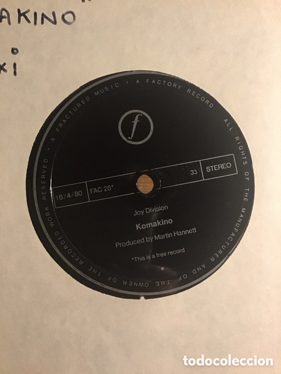Discos de vinilo: JOY DIVISION KOMAKINO flexi disc - Foto 1