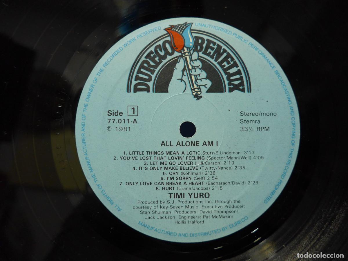 Discos de vinilo: TIMI YURO ALL ALONE AM I - Foto 8