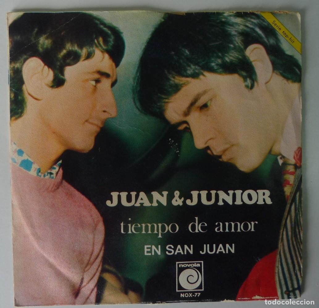 Discos de vinilo: JUAN & JUNIOR // TIEMPO DE AMOR // 1968 // SINGLE - Foto 1