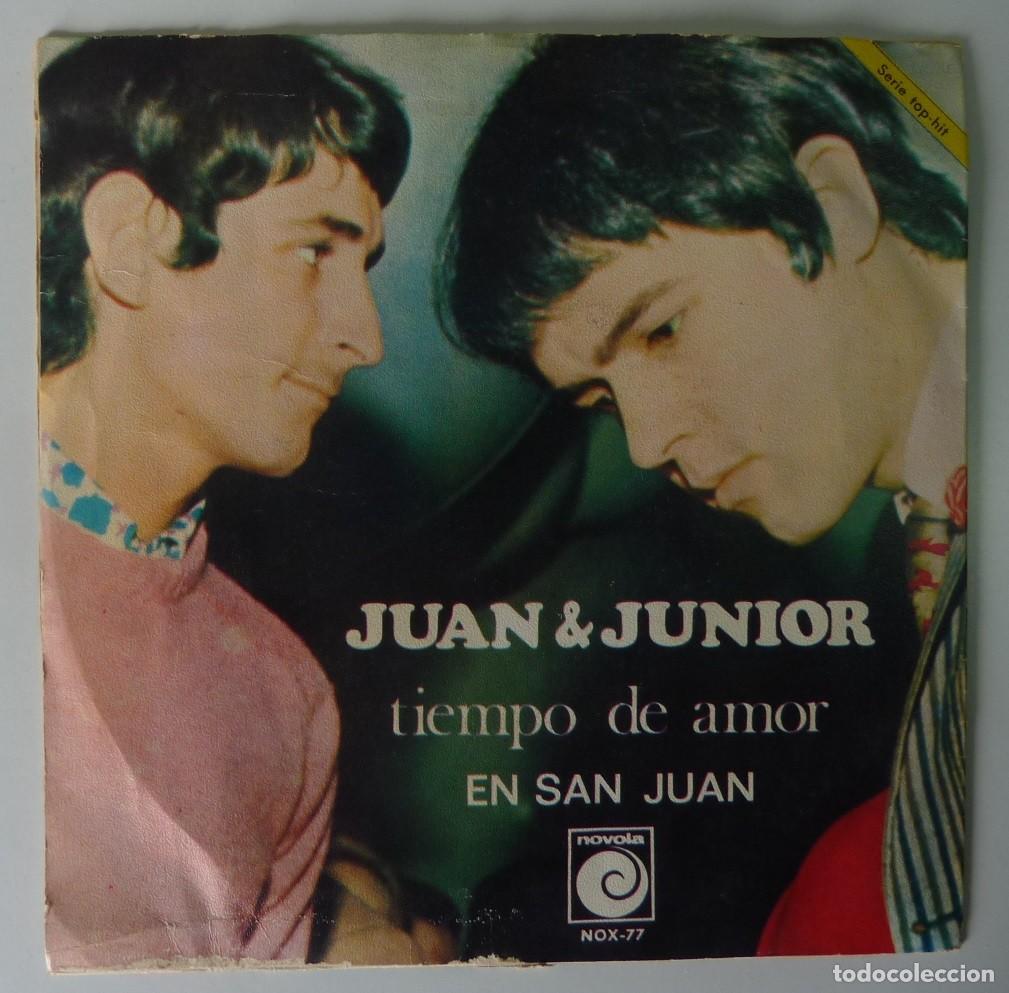Discos de vinilo: JUAN & JUNIOR // TIEMPO DE AMOR // 1968 // SINGLE - Foto 2