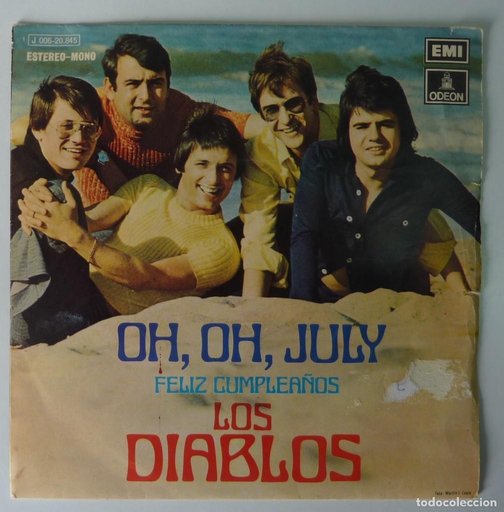 Discos de vinilo: LOS DIABLOS // OH, OH, JULY // 1972 // SINGLE - Foto 1