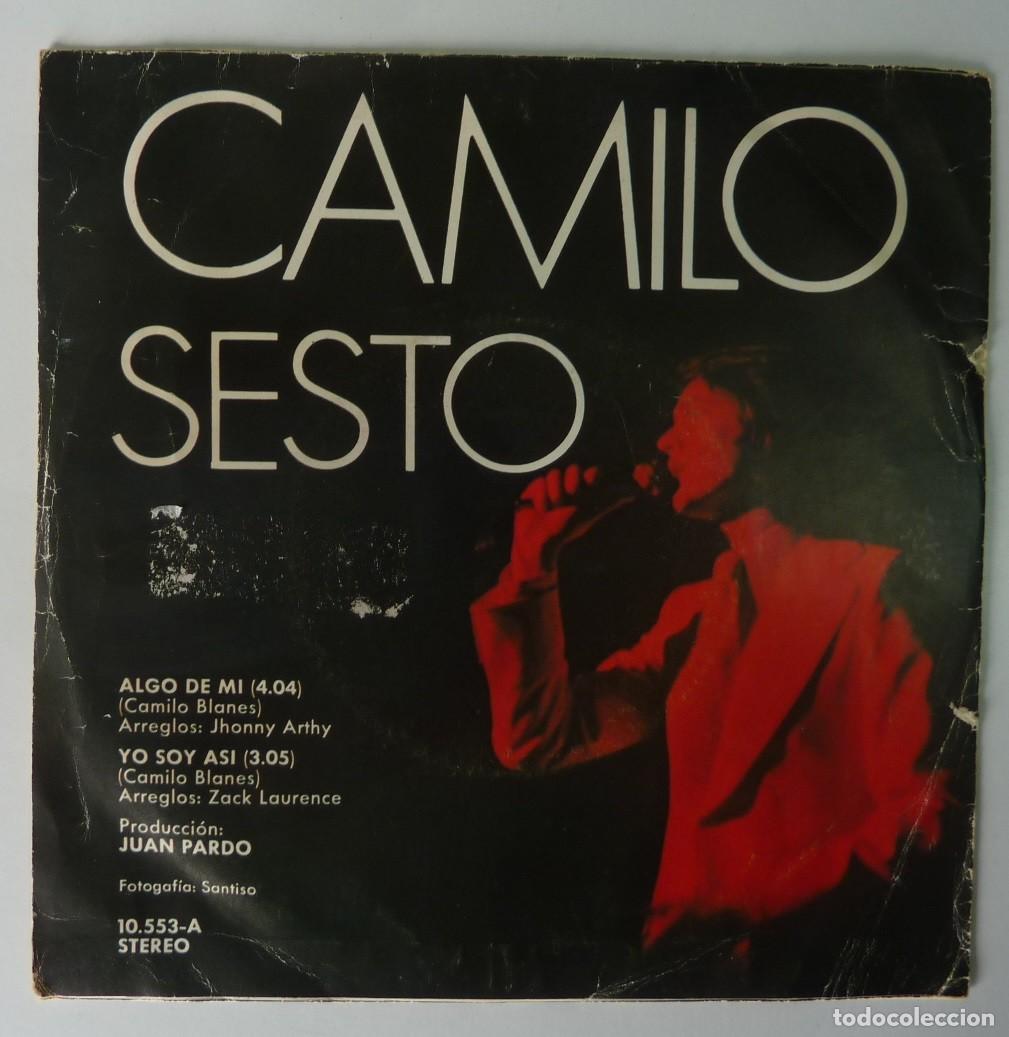 Discos de vinilo: CAMILO SESTO // ALGO DE MI // 1972 // SINGLE - Foto 2
