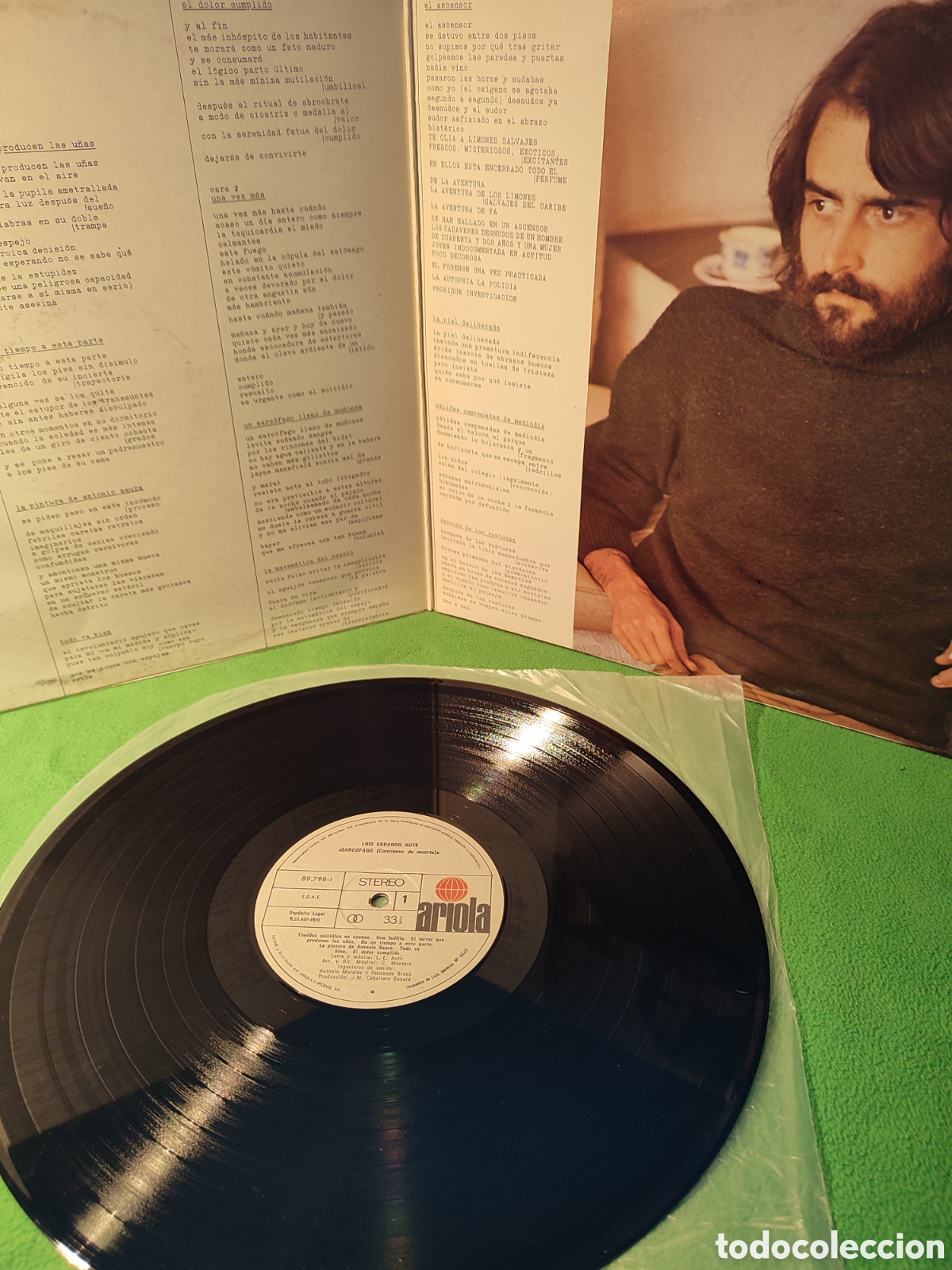 Discos de vinilo: Luis Eduardo Aute - Sarc&oacute;fago - Foto 2