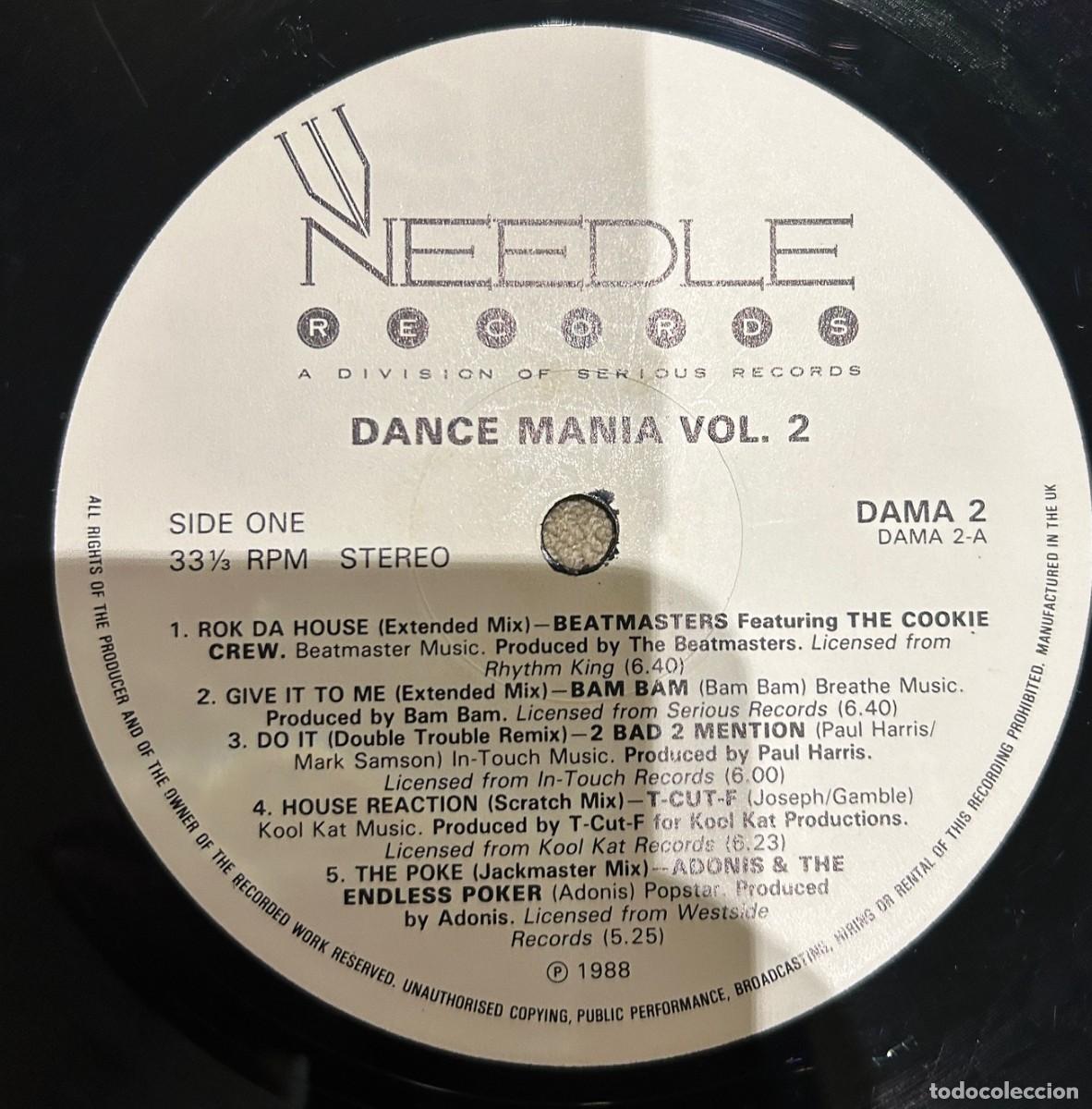 Discos de vinilo: Dance Mania Volume 2.VG/VG.1988.UK - Foto 3
