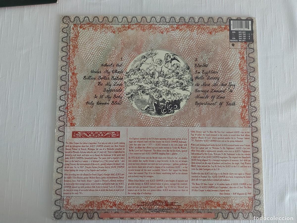 Discos de vinilo: LP Alice Cooper. The beast of - Foto 2