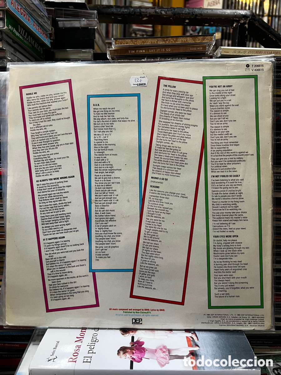 Discos de vinilo: UB40 Geffery Morgan - Foto 2