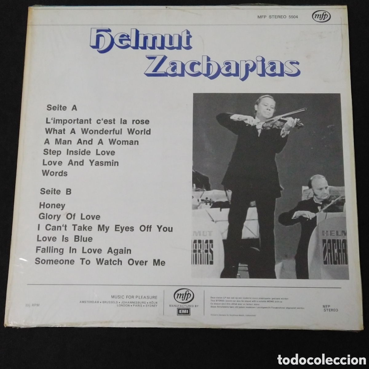 Discos de vinilo: HELMUT ZACHARIAS - LP - 1968 - Foto 2