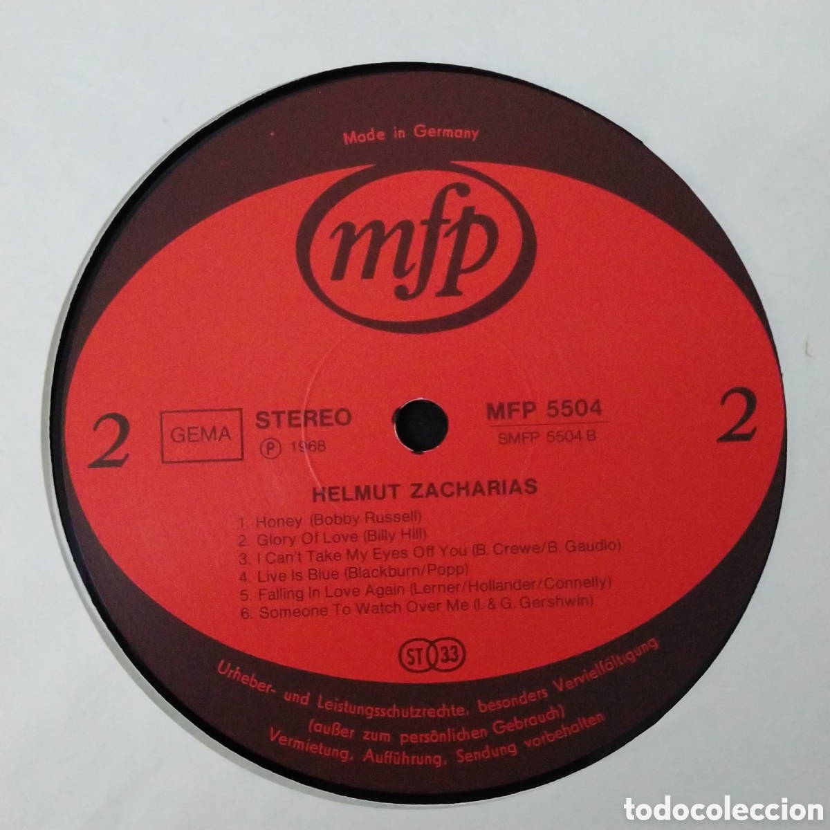 Discos de vinilo: HELMUT ZACHARIAS - LP - 1968 - Foto 3