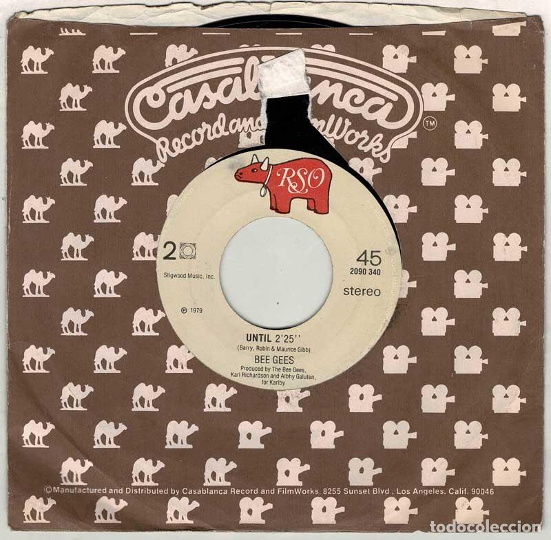 Discos de vinilo: Bee Gees - Tragedy / Until. Single - Foto 2