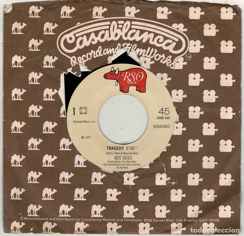 Discos de vinilo: Bee Gees - Tragedy / Until. Single - Foto 1