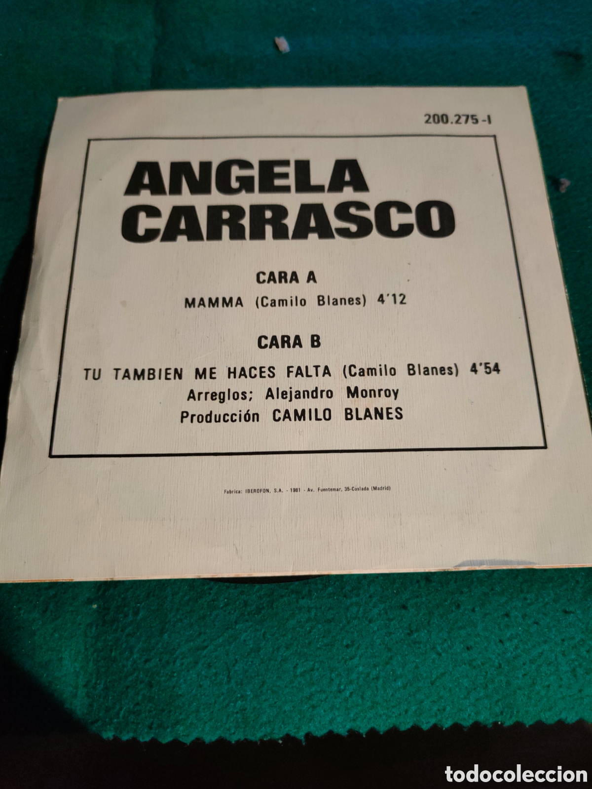Discos de vinilo: Angela Carrasco - Foto 2
