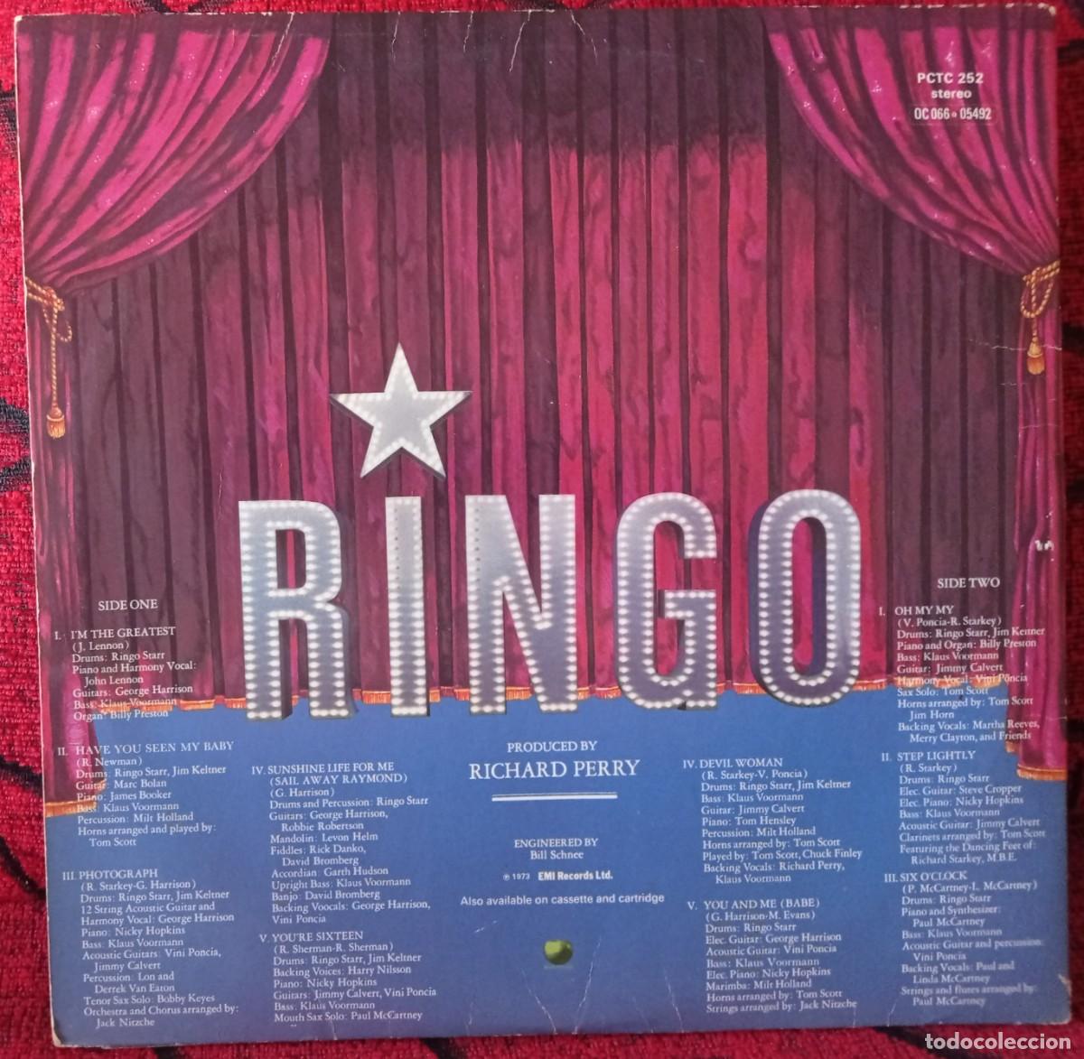 Discos de vinilo: RINGO STARR ** Ringo ** ORIGINAL 1973 UK LP VINILO CON LIBRETO - Foto 2