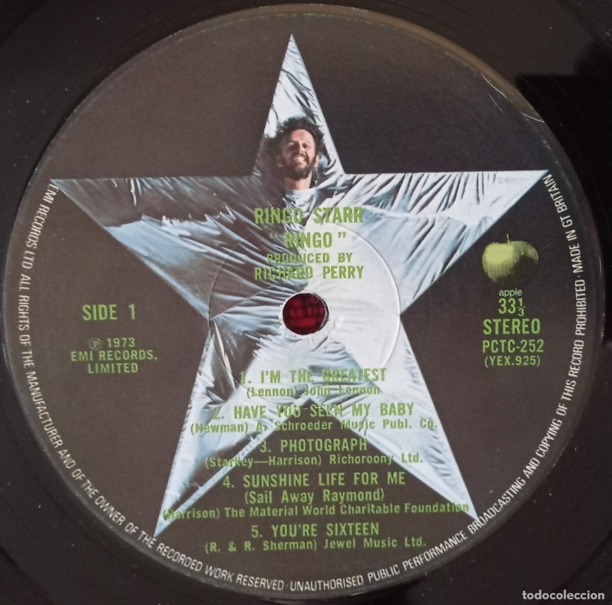 Discos de vinilo: RINGO STARR ** Ringo ** ORIGINAL 1973 UK LP VINILO CON LIBRETO - Foto 3