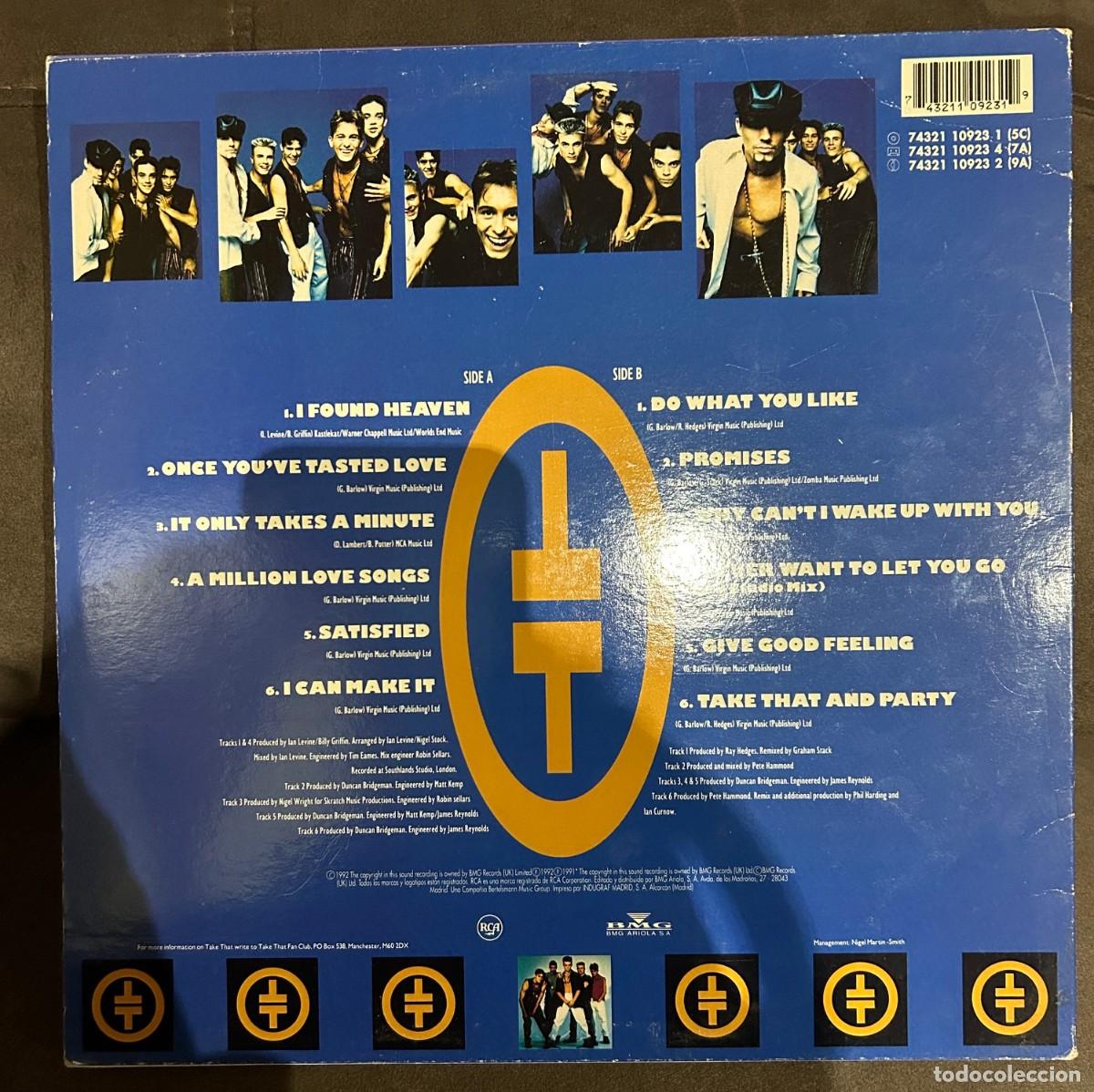Discos de vinilo: Take That &lrm;&ndash; Take That & Party.VG/VG+. 1992. SPAIN - Foto 2