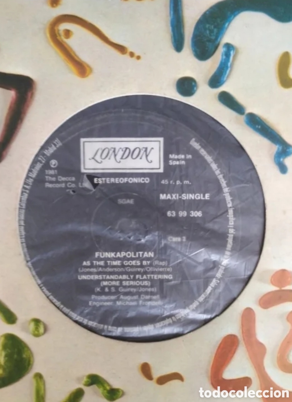 Discos de vinilo: Maxi single Funkapolitan. As The time goes by - Foto 1