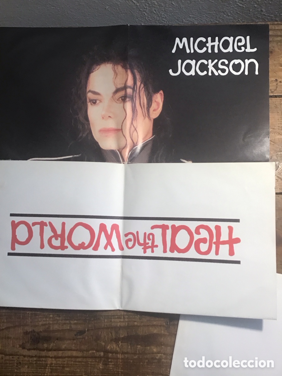 Discos de vinilo: Michael Jackson HEAL the WORLD POSTER BAG uk - Foto 4