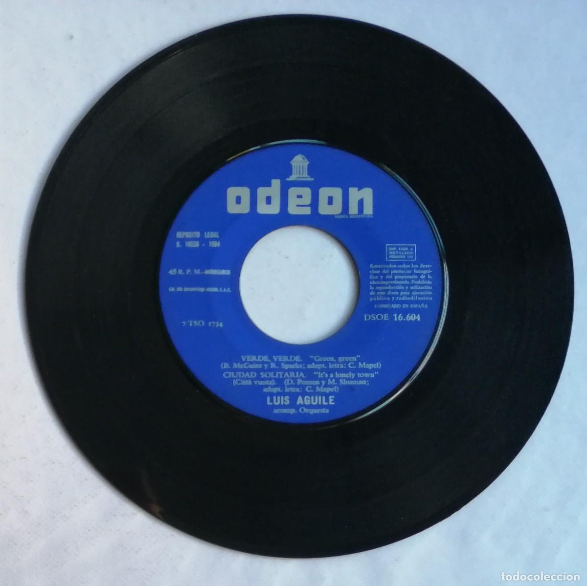 Discos de vinilo: Luis Aguil&eacute;, Mas Ritmo... De Luis Aguil&eacute;, Odeon DSOE 16.604 - Foto 4