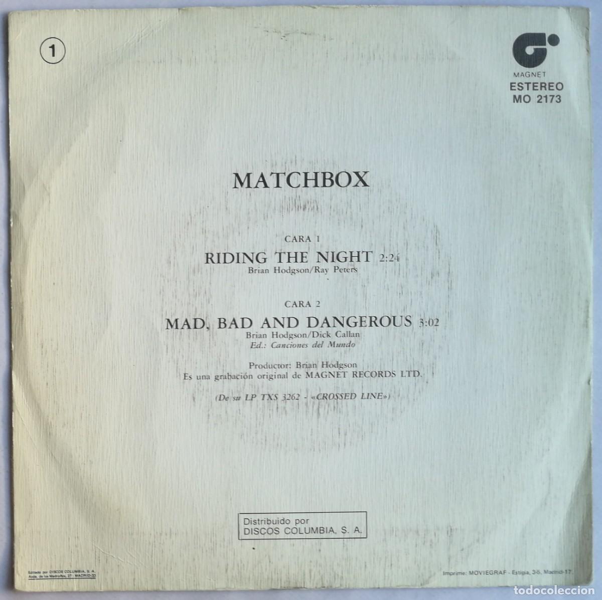 Discos de vinilo: Matchbox, Riding the Night, Magnet MO 2173 - Foto 2