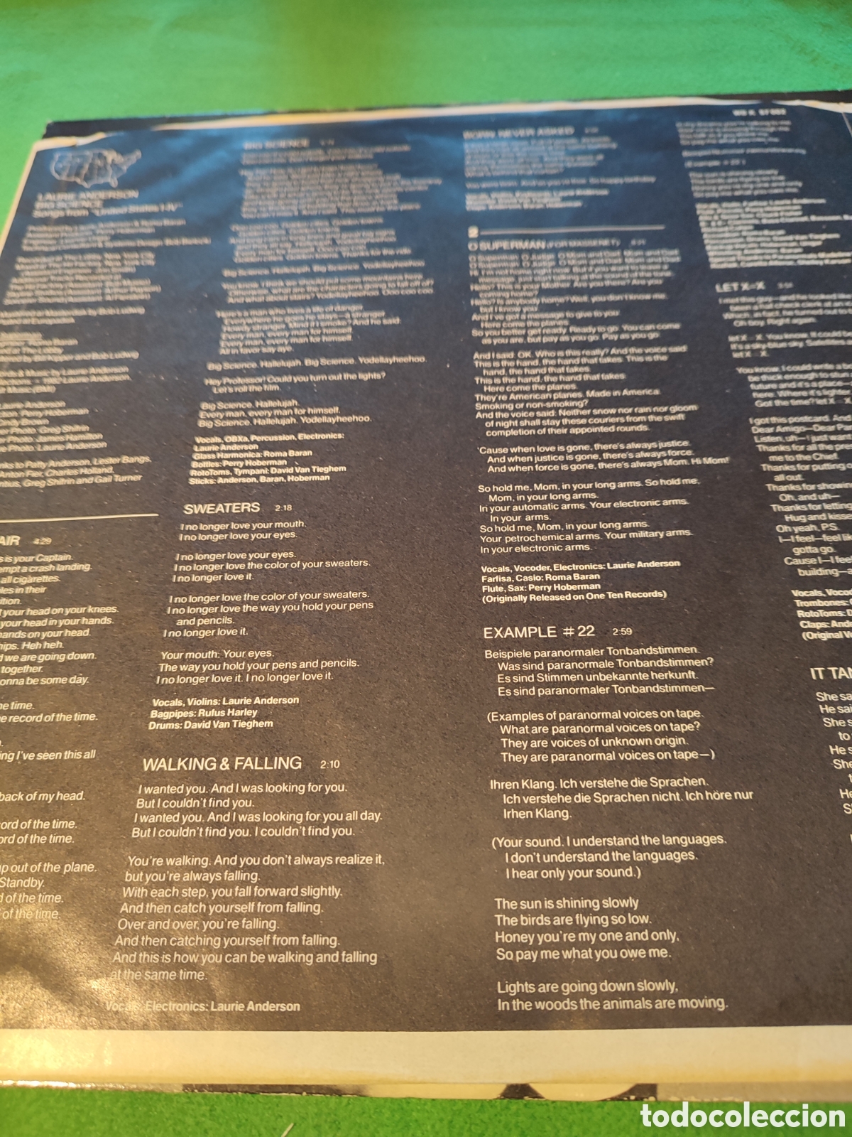 Discos de vinilo: Laurie Anderson - Big science - Foto 3