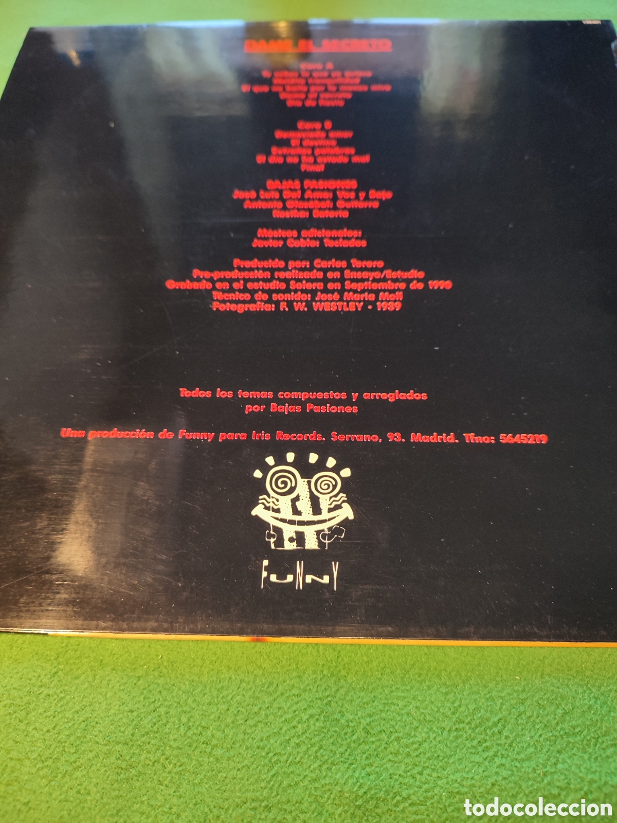 Discos de vinilo: Bajas Pasiones - Dame el secreto - Foto 2